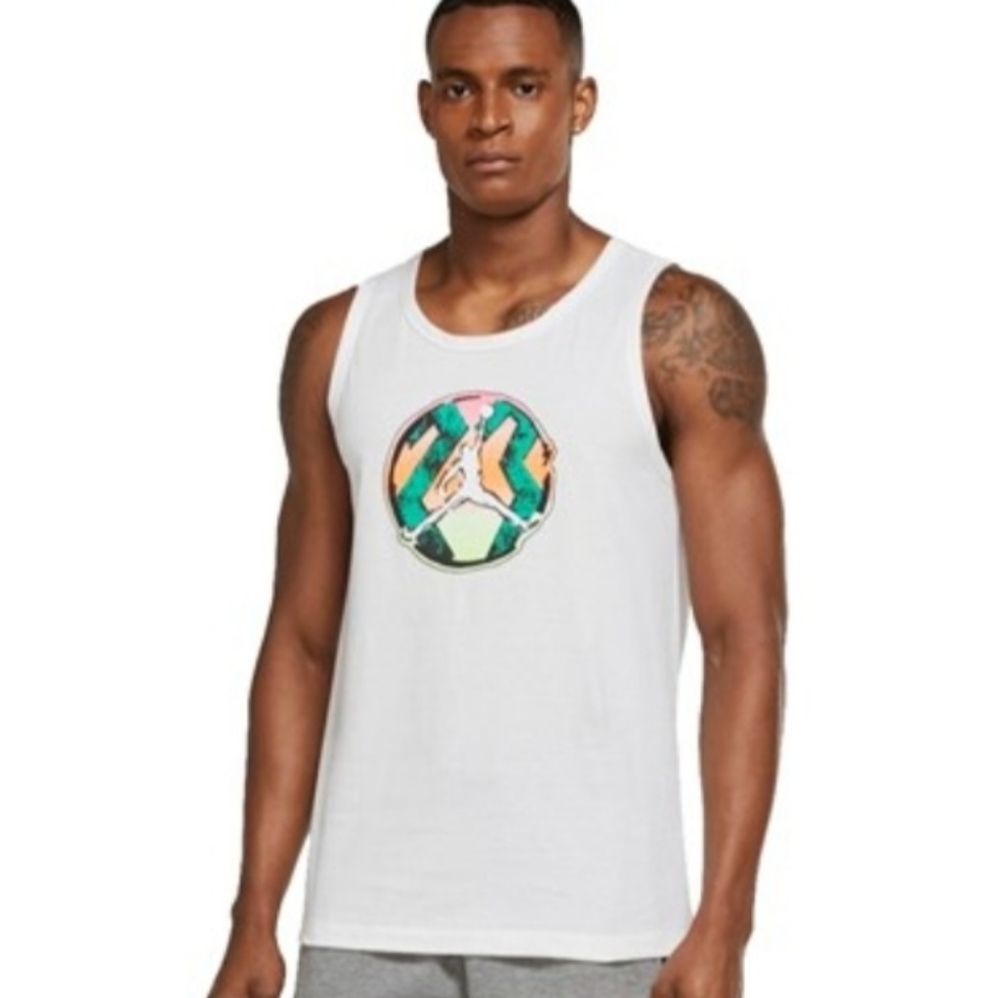 Air Jordan Sport DNA Tank Top White CZ8295 100 Graphic Logo Mens Size Large